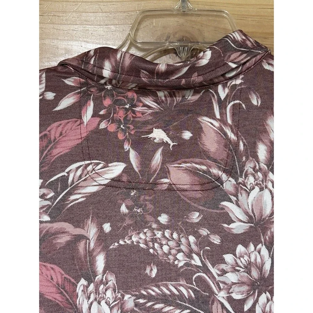 Tommy Bahama Island Zone Polo Hibiscus Floral Red Men’s 2XLB NWT Beach Quick Dry